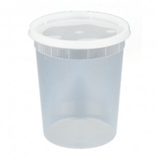 COMBO CONTENANT DELI AVEC COUVERCLE CLAIR 32OZ  / ...