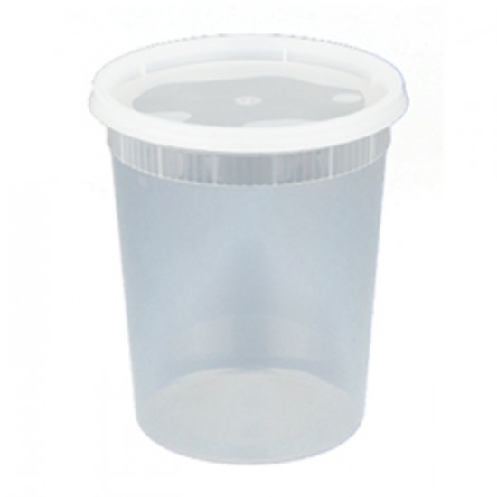 COMBO CONTENANT DELI AVEC COUVERCLE CLAIR 32OZ  /  240un