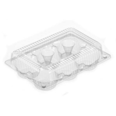 CONTENANT CLAIR REFERMABLE 6 MUFFINS RÉGULIERS  /...