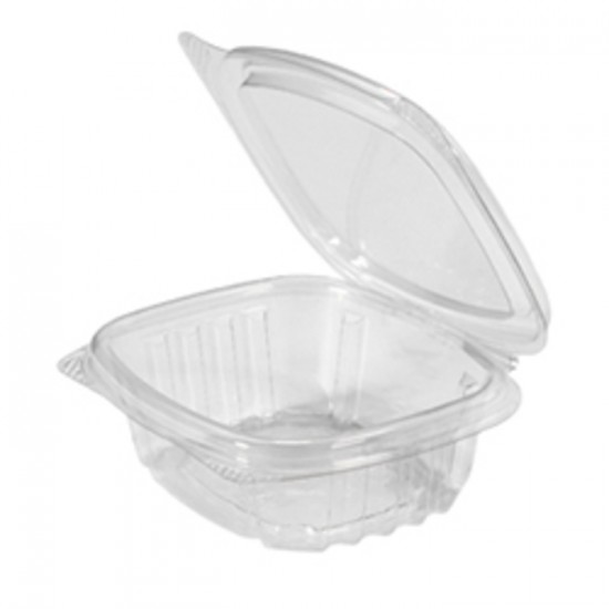 CONTENANT REFERMABLE CLAIR COUVERCLE PLAT 4OZ  /  400un