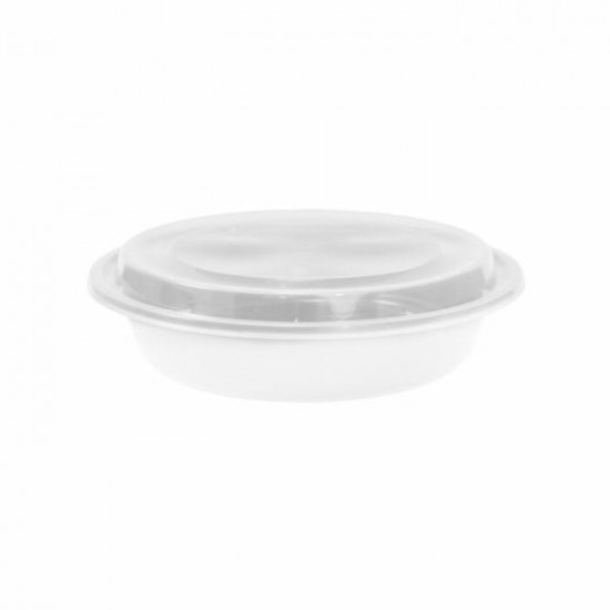  CONTENANTS EN PLASTIQUE AVEC COUVERCLES 22OZ ROND...