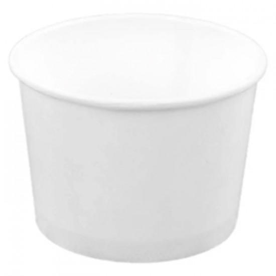 CONTENANT ROND EN PAPIER BLANC 10OZ / 500UN