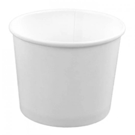CONTENANT ROND EN PAPIER BLANC 20OZ / 500UN
