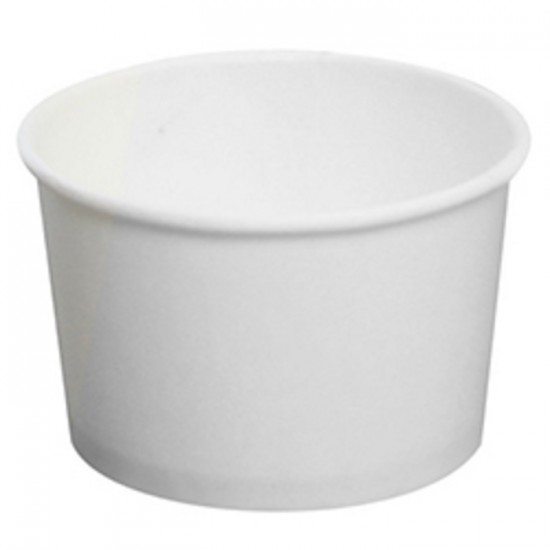 CONTENANT ROND EN PAPIER BLANC 6OZ 98MM 034006 / 1000UN