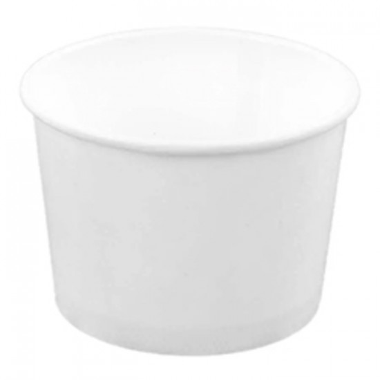 CONTENANT ROND EN PAPIER BLANC 8OZ 98MM 034008 / 1000UN