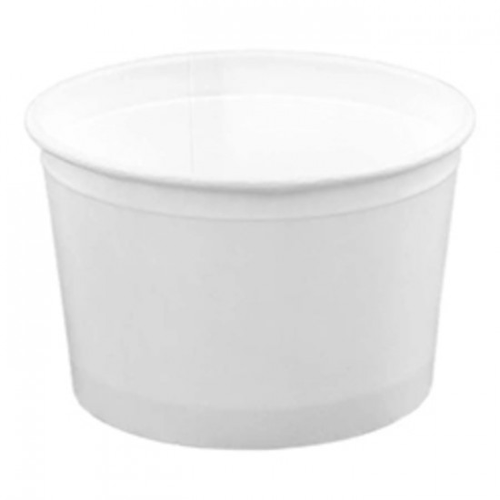 CONTENANT BAS ROND EN PAPIER BLANC 16OZ 115MM...