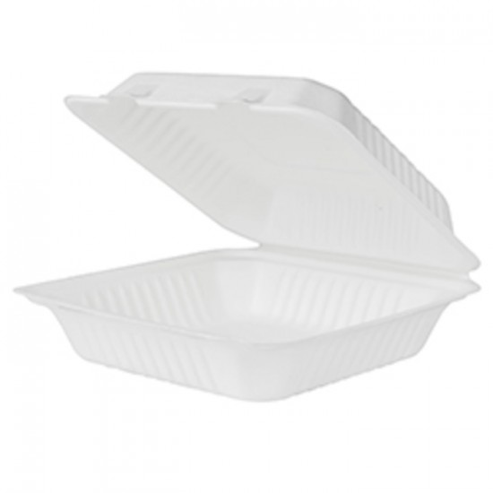 CONTENANT REFERMABLE EN BAGASSE 9po. X 9po. /...
