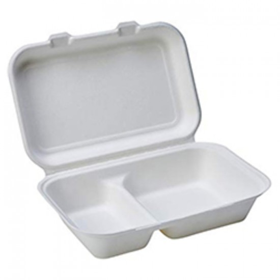 CONTENANT REFERMABLE EN BAGASSE 2C 9po. X 6po. / VICTORIA BAY