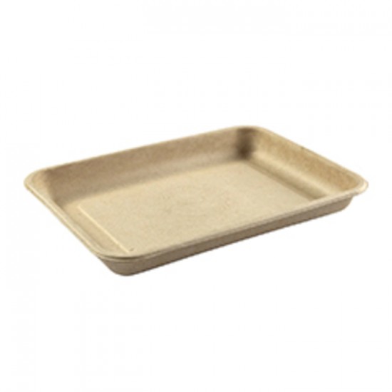 PLATEAU EN FIBRE MOULÉE COMPOSTABLE NO.2DP BEIGE...