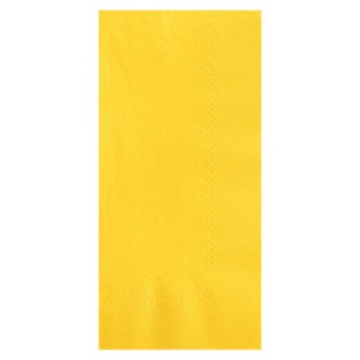 SERVIETTE DE TABLE JAUNE 2 PLIS / LAPACO