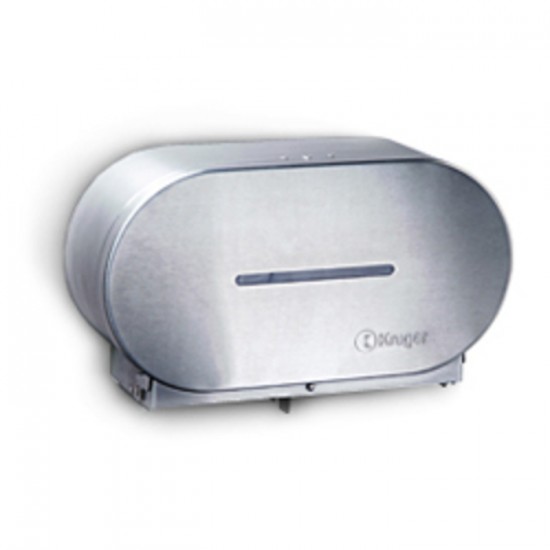 DISTRIBUTEUR PAPIER HYGIÉNIQUE DOUBLE ACIER INOX...