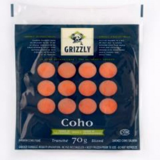 SAUMON FUME COHO TRANCHE / FUMOIR GRIZZLY 70GR