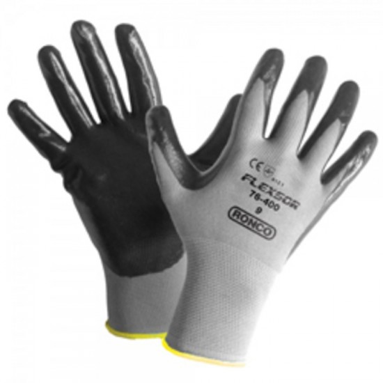 GANTS EN NYLON ENDUITS NITRILE GRAND FLEXSOR 76...