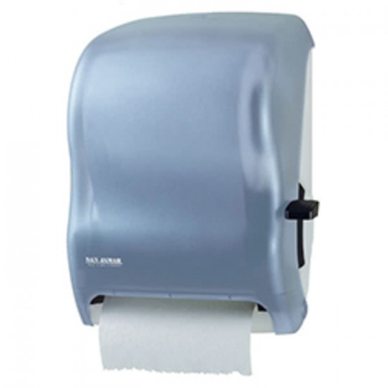 DISTRIBUTEUR PAPIER À MAINS À LEVIER BLEU ARCTIC / SAN JAMAR