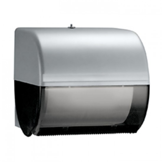 DISTRIBUTEUR PAPIER À MAINS FUMÉ NOIR ET ARGENT OMNI / KIMBERLY CLARK