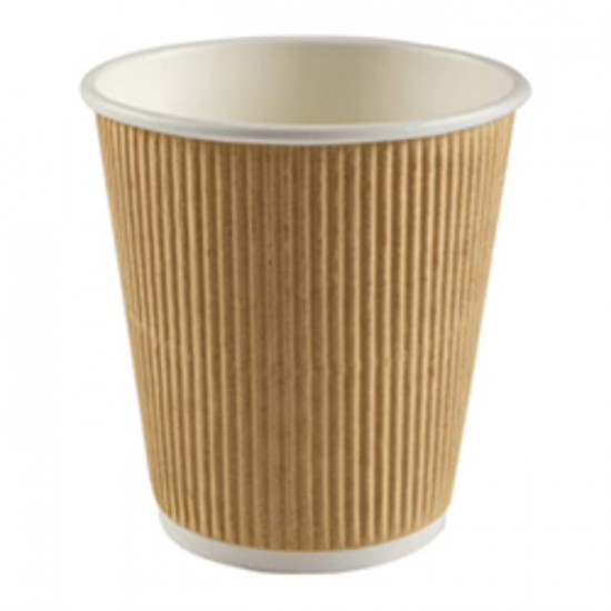 VERRE BREUVAGE CHAUD PAROI GAUFRÉE BRUN 4OZ 62MM...