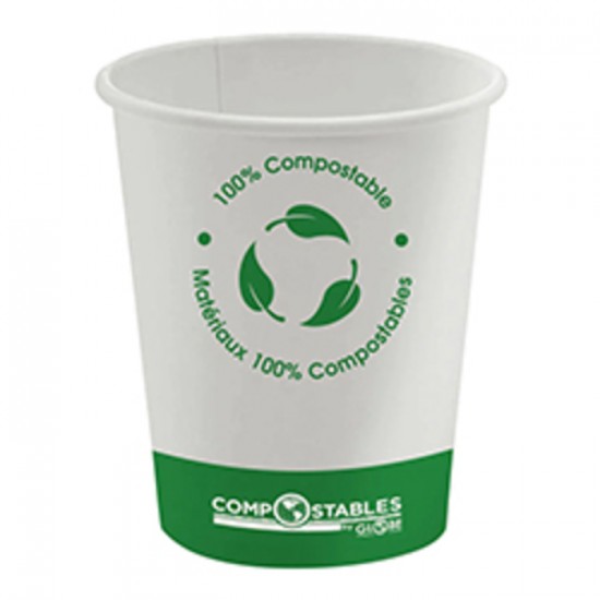 VERRE BREUVAGE CHAUD COMPOSTABLE 8OZ 80MM / 1000UN