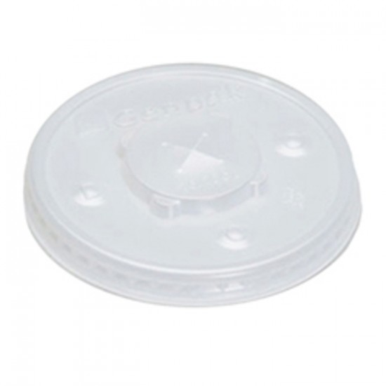COUVERCLE TRANSLUCIDE TROUÉ POUR VERRE 12oz /...