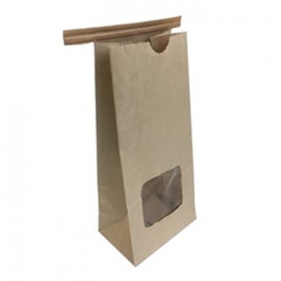 SAC EN PAPIER BRUN À CAFÉ 250GR 3.375po X 2.5po...