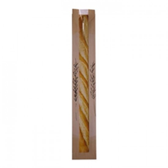 SACS PAPIER BRUN FENÊTRE POUR PAIN BAGUETTE 4po X...