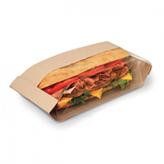SACS PAPIER BRUN FENÊTRE SANDWICH 4.25po X 2.75po...
