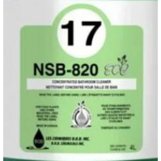 NETTOYEUR ACIDE POUR SALLE DE BAIN 20L #17 NSB 820...