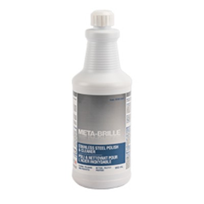 POLI ET NETTOYANT POUR ACIER INOX 950ML META...
