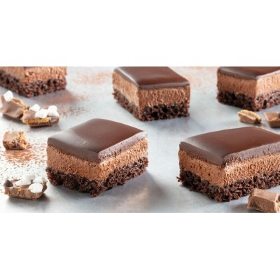 GÂTEAU PLAQUE MOUSSE CHOCOLAT PRÉ-COUPÉ /...