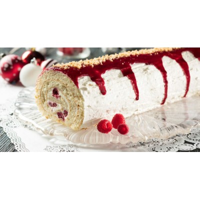 GÂTEAU NOEL BUCHE FRAMBOISE / MARTIN DESSERT 1UN