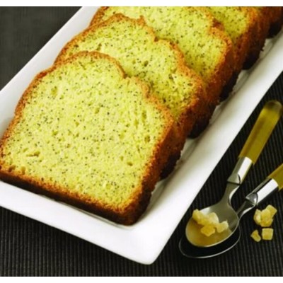 GÂTEAU QUATRE-QUART CITRON PAVOT TRANCHÉ /...