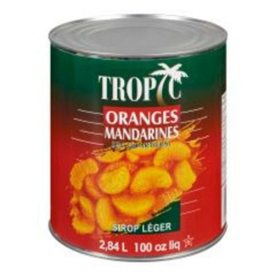 MANDARINE QUARTIER SIROP LEGER / TROPIC 2.84LT