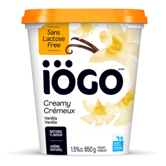 YOGOURT VANILLE CREMEUX SANS LACTOSE 1.5% / IOGO