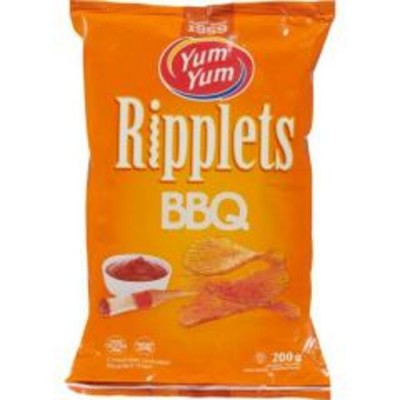 CROUSTILLE BBQ RIPPLETS 200GR / YUM YUM
