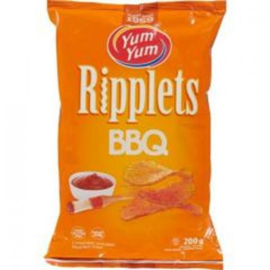 CROUSTILLE BBQ RIPPLETS 200GR / YUM YUM CROUSTILLE BBQ RIPPLETS 200GR / YUM YUM