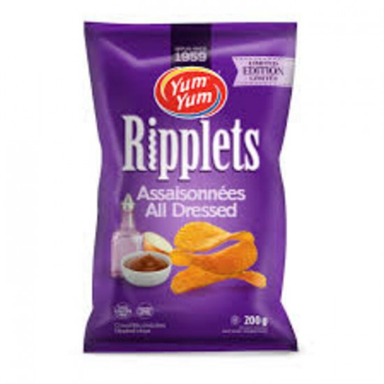 CROUSTILLES ASSAISONNÉES RIPPLETS / YUM YUM 200g