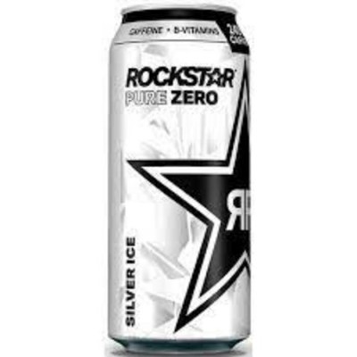 ROCKSTAR PURE ZÉRO SILVER ICE 473mL / PEPSI COLA