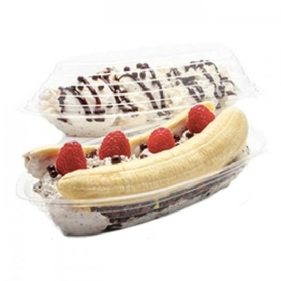 CONTENANT À BANANE ROYALE EN PET CLAIR 8oz / BAR...