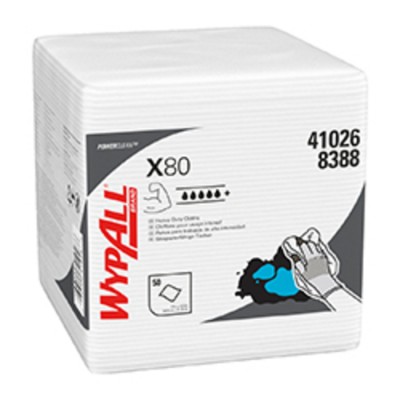 WYPALL X80po CHIFFON BLANC 12.5poX12po / KIMBERLY...