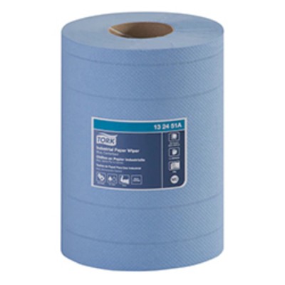 CHIFFON BLEU 4 PLIS DÉBIT PAR LE CENTRE / TORK