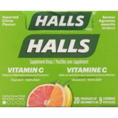 HALLS VITAMINE C AGRUMES / ADAMS