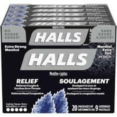 HALLS MENTHOL EXTRA FORTE SANS SUCRE / ADAMS