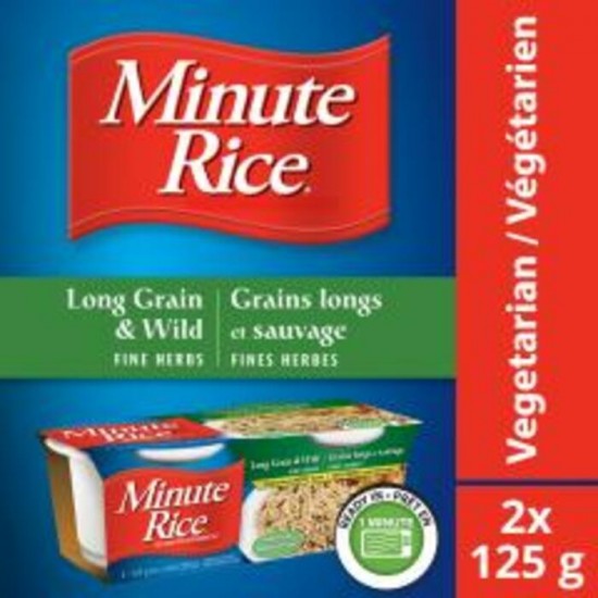 RIZ SAUVAGE GRAIN LONG FINE HERBE PRÊT À SERVIR...