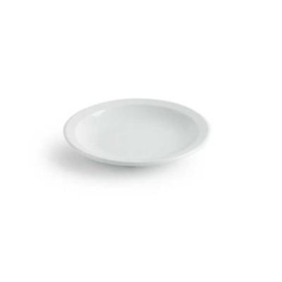 ASSIETTE BLANCHE EN MÉLAMINE LÉGÈRE 7po. 24un