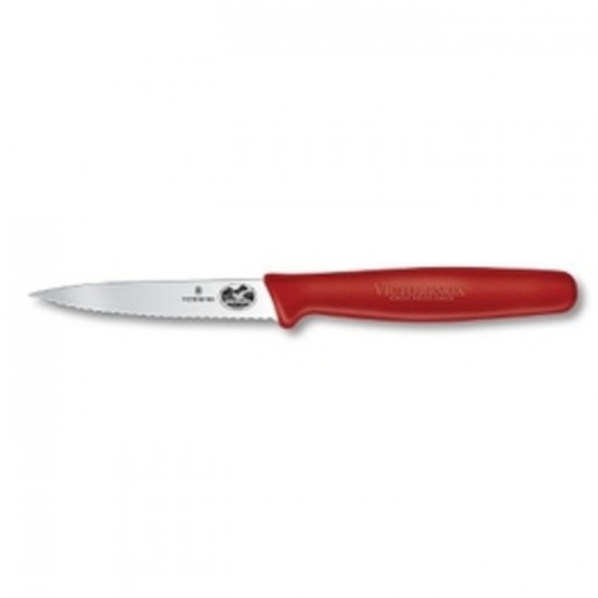 COUTEAU D'OFFICE AVEC MANCHE EN PLASTIQUE ROUGE...