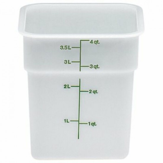 RÉCIPIENT Cambro 4SFSP148 4 Quart Blanche /...