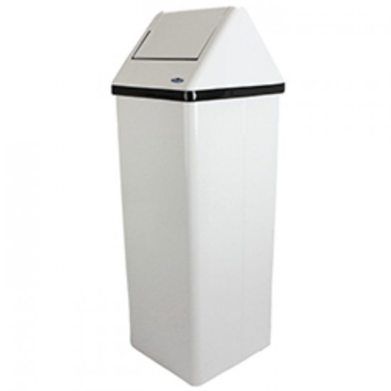 POUBELLE BLANCHE EN ACIER 105Litres 28GALLONS /...