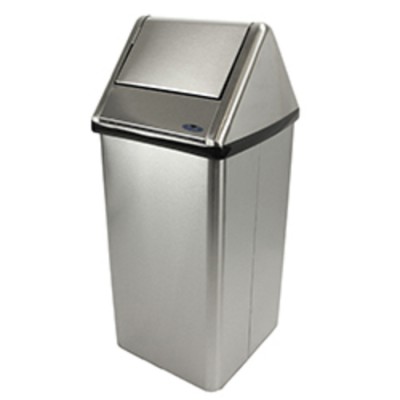 POUBELLE BLANCHE EN ACIER 80Litres 21GALLONS /...