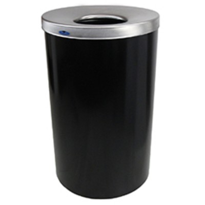 POUBELLE LOBBY NOIRE EN ACIER 125Litres 32GALLONS...
