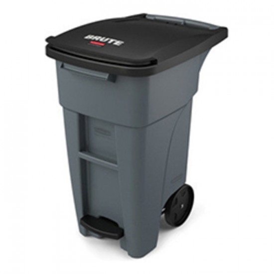 POUBELLE GRISE SUR ROUES 121Litres 32GALLONS BRUTE...