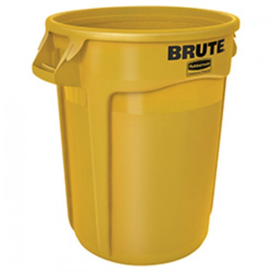 POUBELLE RONDE JAUNE 38Litres 10GALLONS BRUTE /...
